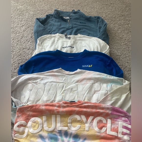 BUNDLE SoulCycle Sweatshirt Assortment in Blue, White, and Tie-Dye - Picture 1 of 9